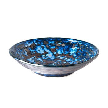 Farfurie adâncă din ceramică mij copper swirl, ø 24 cm, albastru