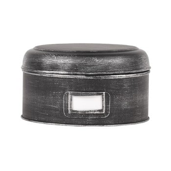 Recipient metalic label51 antigue, ⌀ 21,5 cm, negru