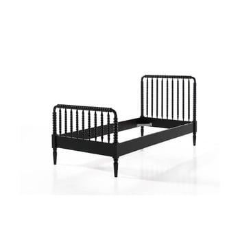 Pat pentru copii vipack alana, 90 x 200 cm, negru