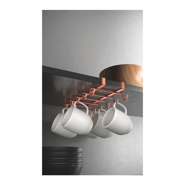 Závěsný držák na hrnky v měděné barvě Metaltex