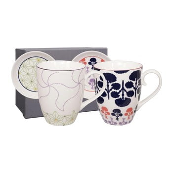 Set 2 căni cu farfurie tokyo design studio baobab soft/tree, 380 ml