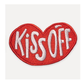 Patch în formă de buze U Studio Design Kiss Off, 8,5 x 11 cm, roșu imagine