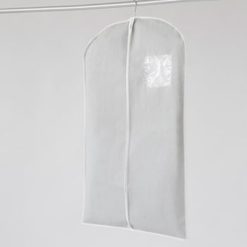 Husă textilă pentru îmbrăcăminte Compactor Clear, lungime 100 cm, gri deschis imagine