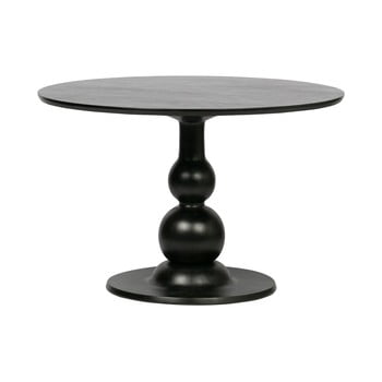 Masă rotundă din lemn de mango bepurehome blanco, ⌀ 120 cm, negru