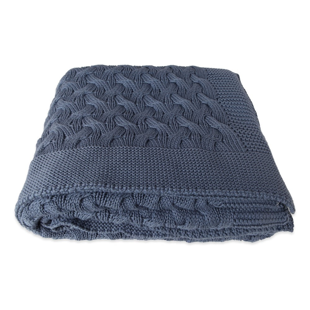 Modrá bavlněná deka Homemania Decor Softy, 130 x 170 cm