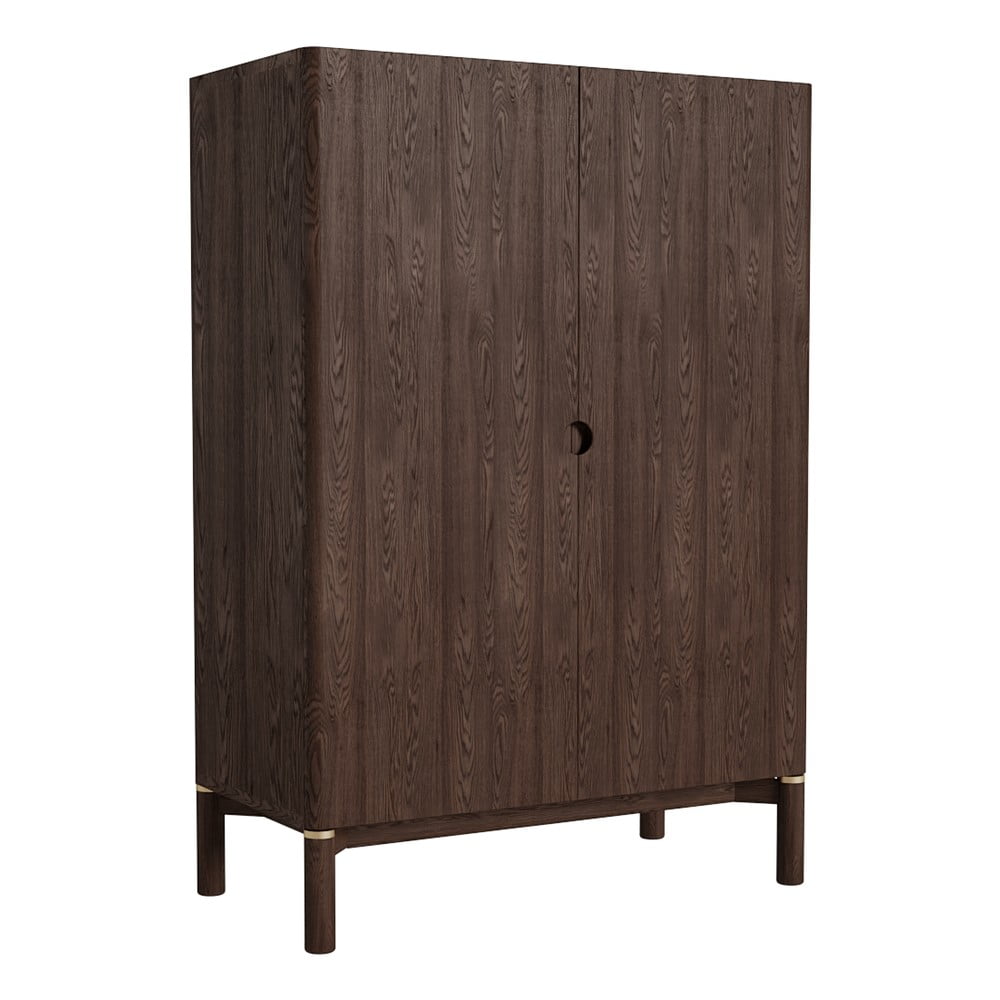 Tmavě hnědá skříňka v dekoru dubu 90x130 cm Arun – Unique Furniture