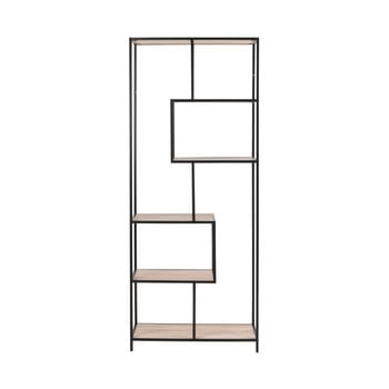 Bibliotecă actona seaford, înălțime 185 cm, negru - maro