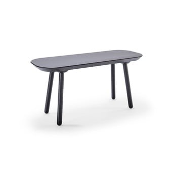Bancă din lemn de frasin emko naïve, 100 cm, negru