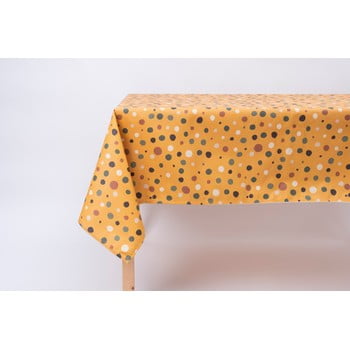 Față de masă adecvată interior/exterior Pooch Confetti Buttercup, 140 x 200 cm, galben