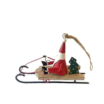 Decorațiune suspendată pentru crăciun g-bork santa on sled