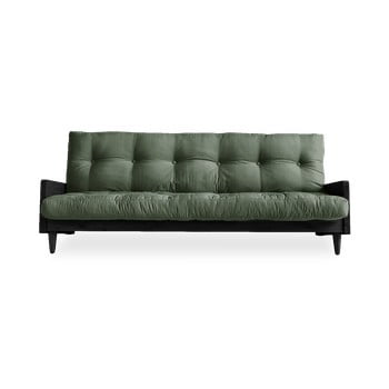 Canapea extensibilă karup design indie black/olive green, verde