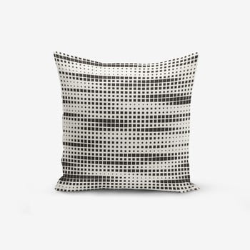 Față de pernă cu amestec din bumbac Minimalist Cushion Covers Modern Kareler, 45 x 45 cm