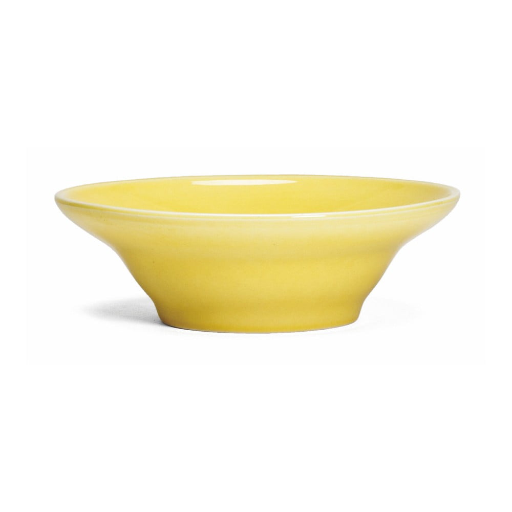 Žlutý kameninový polévkový talíř Kähler Design Ursula, ⌀ 20 cm