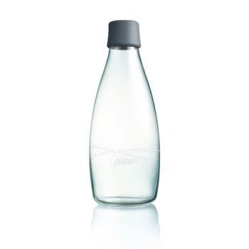 Sticlă cu garanție pe viață retap, 800 ml, gri