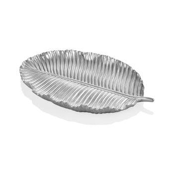 Frunză decorativă the mia leaf, 26 x 17 cm, argintiu
