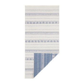 Covor pentru exterior bougari bahamas, 80 x 250 cm, albastru-crem