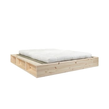 Pat dublu din lemn masiv cu futon comfort și tatami karup design, 160 x 200 cm