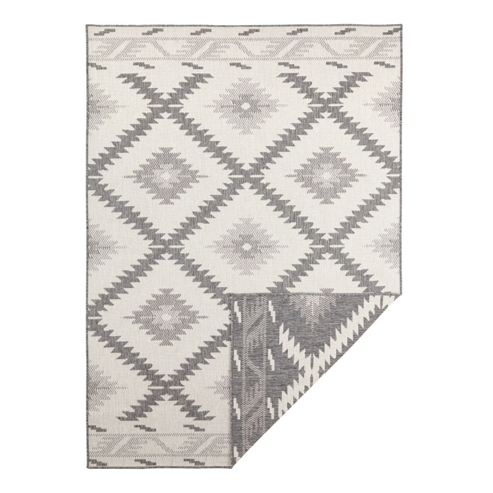 Šedo-krémový venkovní koberec NORTHRUGS Malibu, 150 x 80 cm