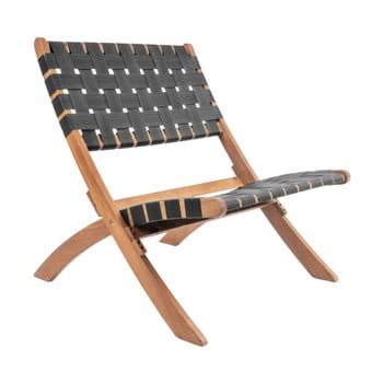 Scaun din lemn de salcâm leitmotiv weave, negru