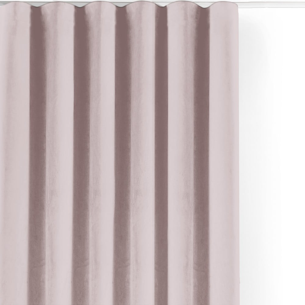 Světle růžový sametový dimout závěs 265x270 cm Velto – Filumi