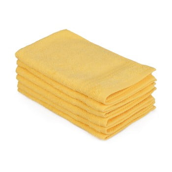 Set 6 prosoape din bumbac madame coco lento amarillo, 30 x 50 cm, galben