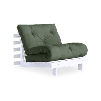 Fotoliu extensibil karup design roots white, verde