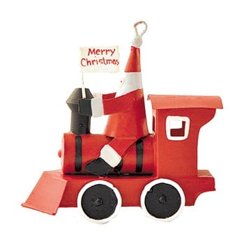Decorațiune pentru crăciun g-bork santa in red train