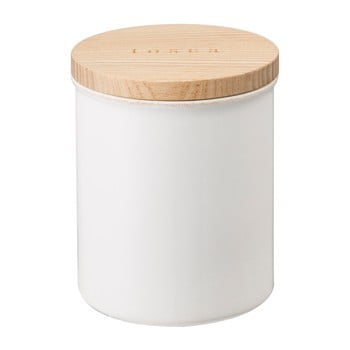 Recipient cu capac din bambus yamazaki tosca, alb