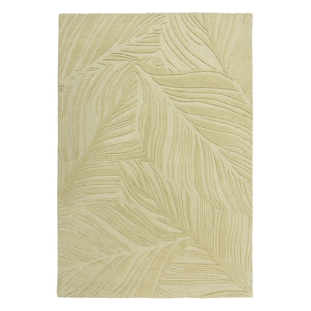 Zelený vlněný koberec Flair Rugs Lino Leaf, 160 x 230 cm
