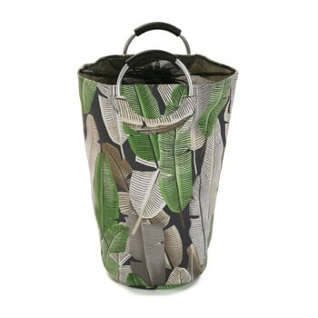 Coș din bumbac pentru rufe versa green leafs, înălțime 58 cm