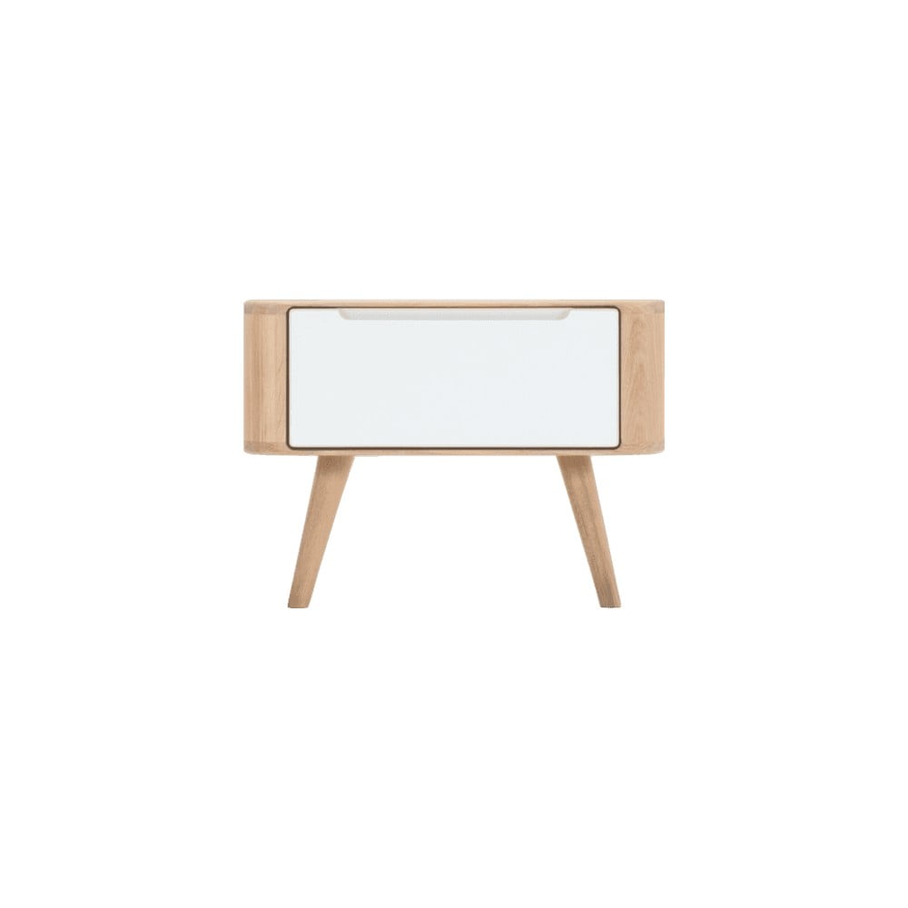 Noční stolek z dubového dřeva Gazzda Ena Two, 55 x 42 cm