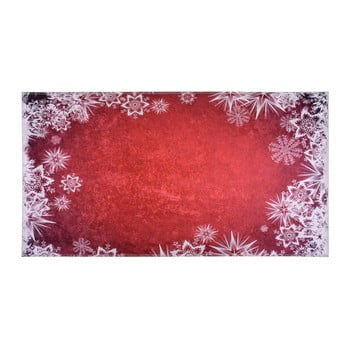 Covor vitaus snowflakes, 120 x 160 cm, roșu-alb