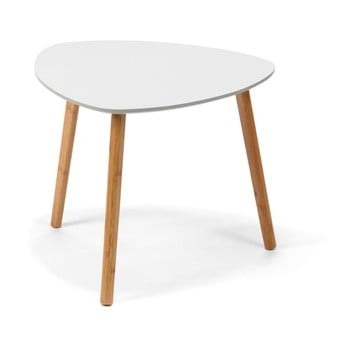 Masă de cafea loomi.design viby, alb, gri deschis