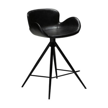 Scaun bar din piele ecologică dan–form denmark gaia, înălțime 87 cm, negru