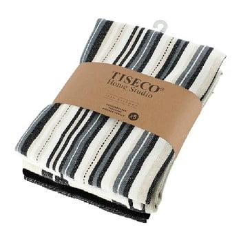 Set 5 prosoape de bumbac tiseco home studio , 50 x 70 cm, negru