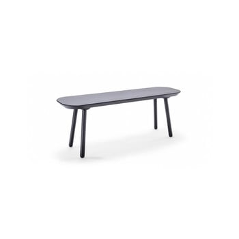 Bancă din lemn de frasin emko naïve, 140 cm, negru