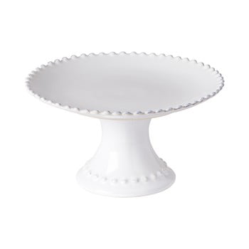 Platou pentru prăjituri din gresie ceramică costa nova pearl, ⌀ 22 cm, alb