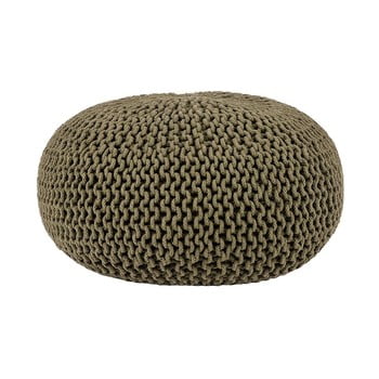 Puf tricotat label51 knitted, Ø 70 cm, khaki