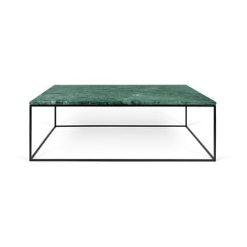 Măsuță temahome gleam din marmură, cu picioare negre, 120 cm, verde