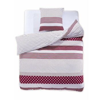 Lenjerie de pat din bumbac decoking diamond red velvet, 135 x 200 cm