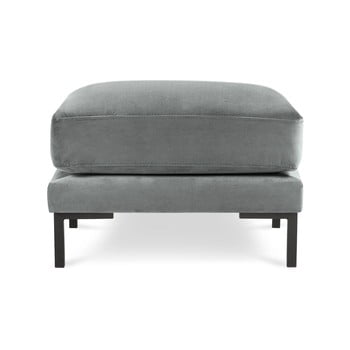 Taburet cu tapițerie de catifea interieur 86 seine, gri deschis