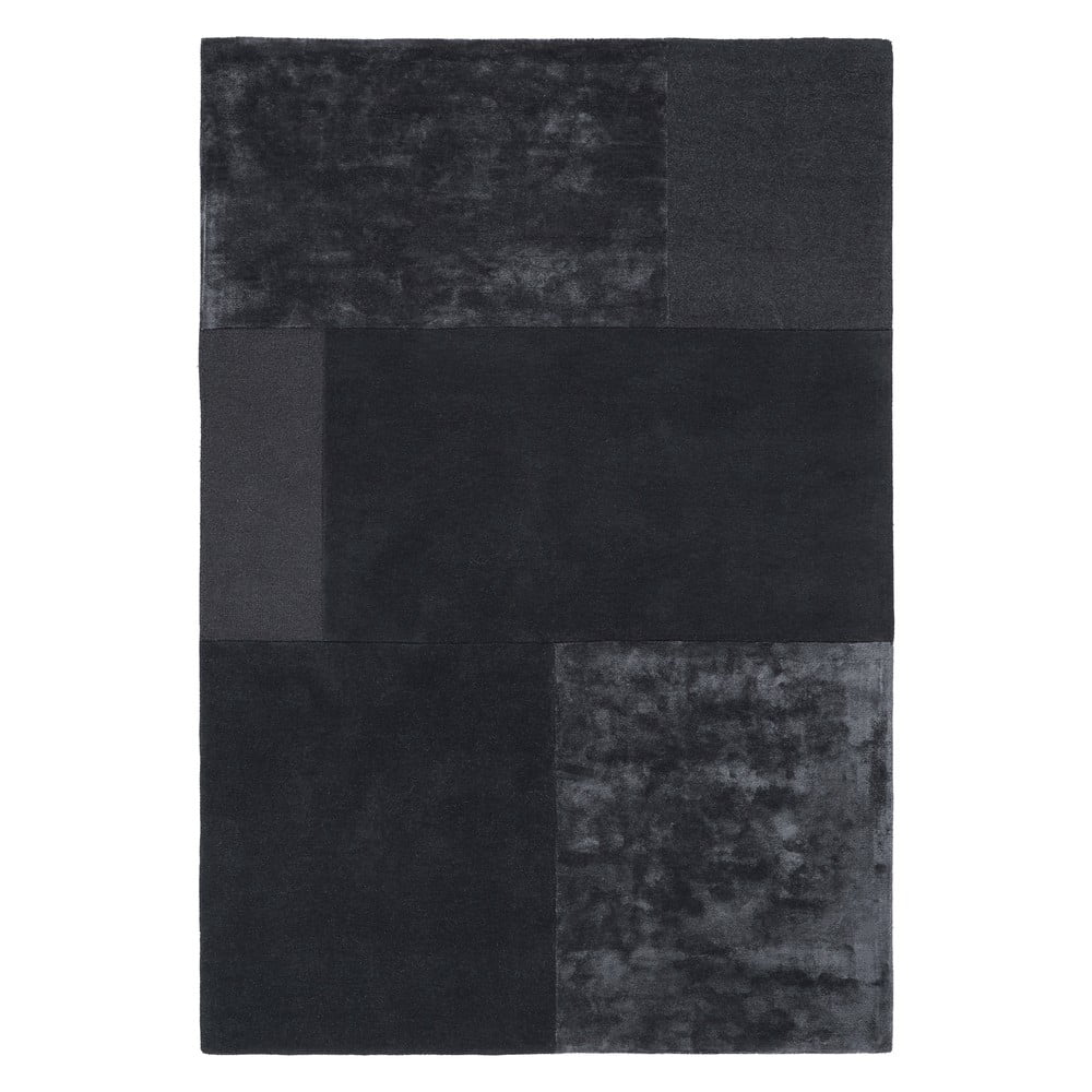 Antracitový koberec Asiatic Carpets Tate Tonal Textures, 160 x 230 cm