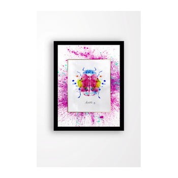 Tablou pe pânză în ramă neagră tablo center bug, 29 x 24 cm