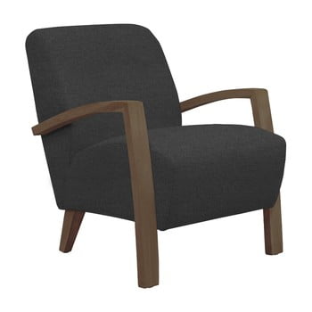 Fotoliu cu picioare windsor & co sofas luna, gri închis