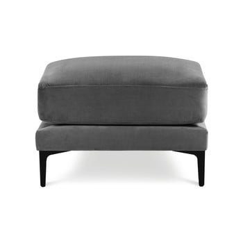 Taburet cu tapițerie din catifea kooko home harmony, gri