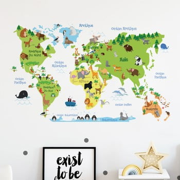 Autocolant de perete ambiance childrens world map