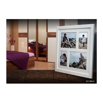 Ramă foto pentru 4 fotografii styler narvik, 39 x 39 cm, alb