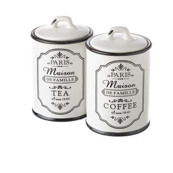 Set 2 recipiente din ceramică pentru ceai și cafea unimasa paris