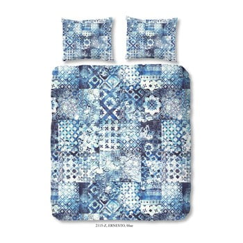 Lenjerie de pat din bumbac satinat zouzou sahara azul, 200 x 200 cm