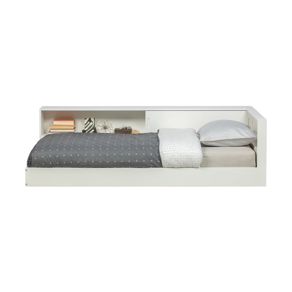 Bílá jednolůžková postel z borovicového dřeva WOOOD Connect, 90 x 200 cm